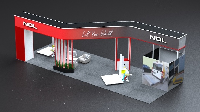 3D exhibition stand design render